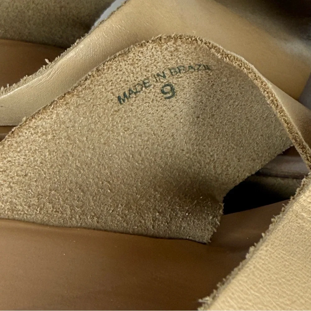 Kork-Ease Women's Cream Wedge Comfort Sandals Size 9‎